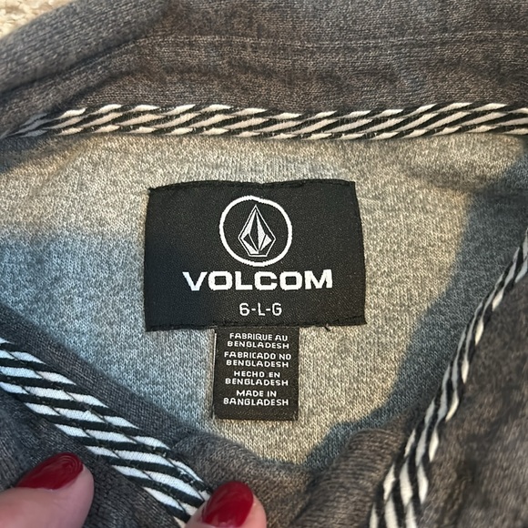Volcom Charcoal Grey Polo Shirt, 6 - Picture 6 of 8